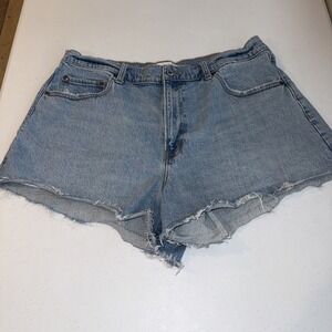 Abercrombie & Fitch The '90s Relaxed Cutoff Short High Rise Curve Love Womens 33